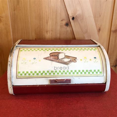 vintage metal bread box with rooster|Rooster Bread Box for sale .